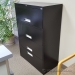 Black 4 Drawer Flip Front Lateral File Cabinet, Locking with Key